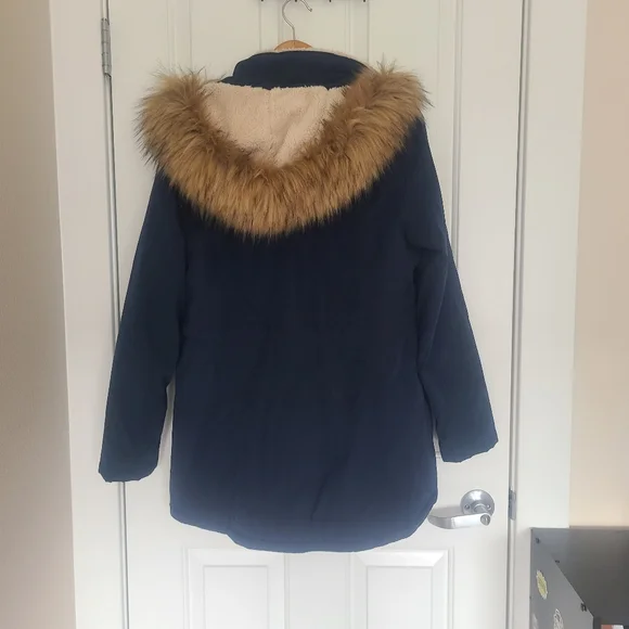 Womens Clothing Outerwear Coats & Jackets Halitec Hooded Coat Jacket Winter - Picture 2 of 8